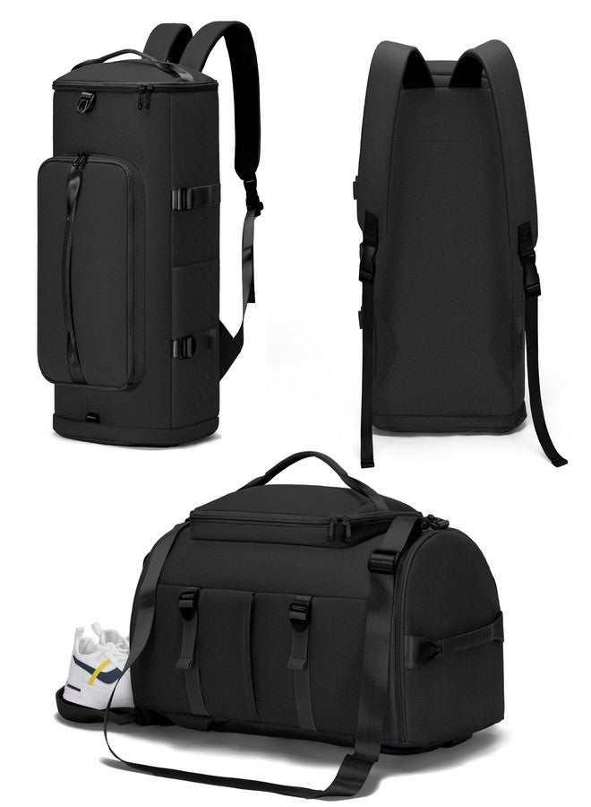 MIYCOO Gym Bag for Men Women with Shoes Compartment - Duffle Bag, Travel Backpack, Sports Backpack, Weekender Overnight Bag with Wet Pocket - Black, MIYCOO - Image 1